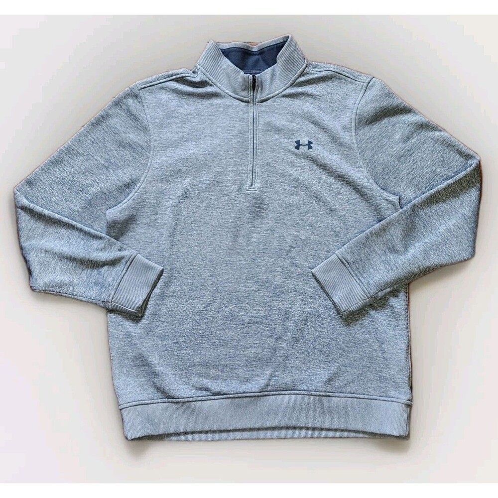 Under Armour Storm Sweater Mens Large Gray Coldgear 1/4 Zip Performance